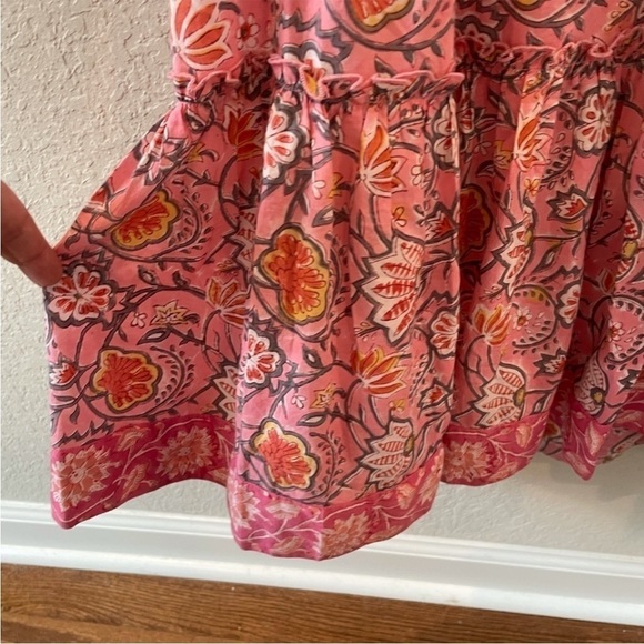 "Rosewater Reverie" Madison Mathews Boho Maxi Dress Backless Cotton Dress Large - Picture 5 of 14